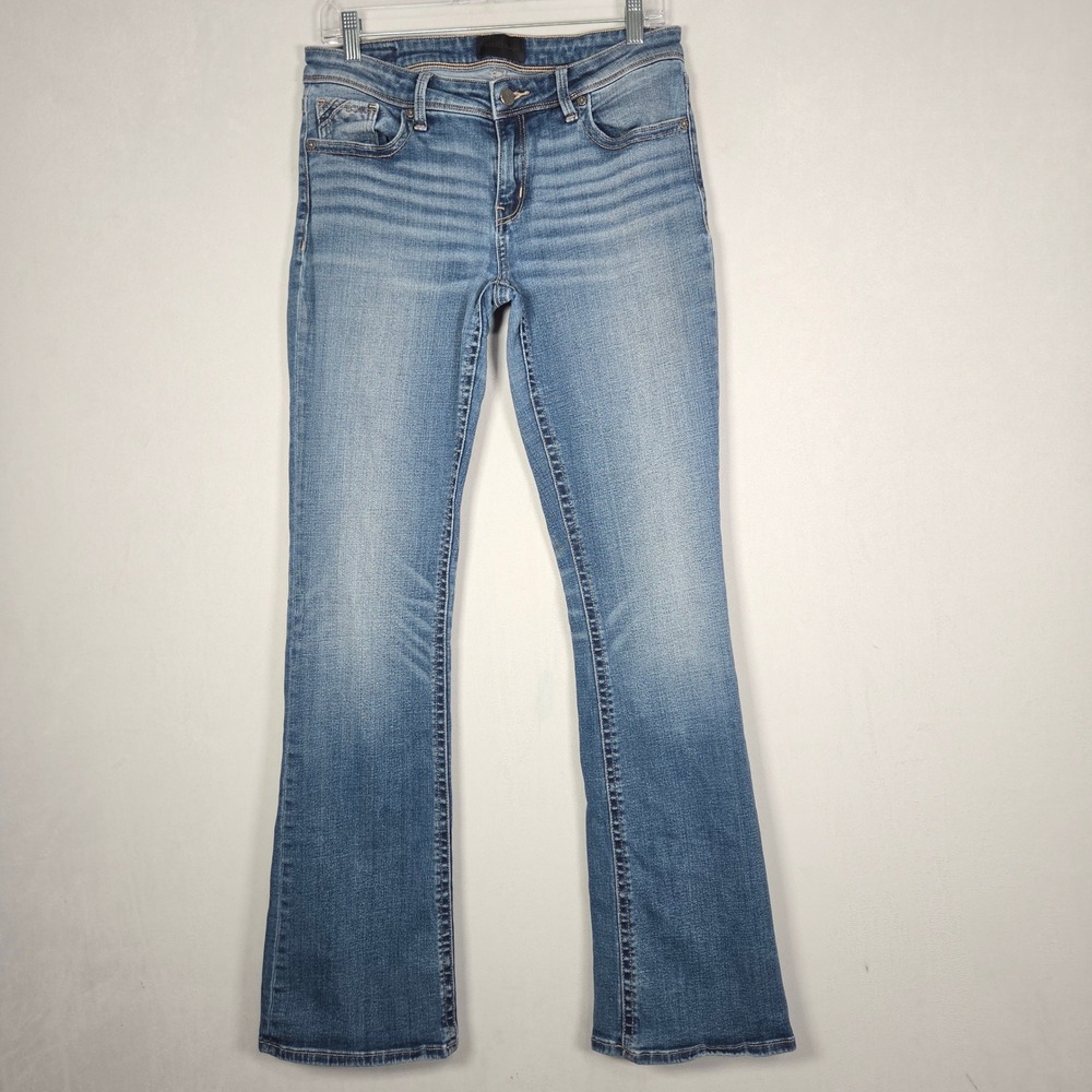 Buckle Black Jeans Womens 29 (Fits 30x32) Blue Bootcut Stretch Denim Whiskering
